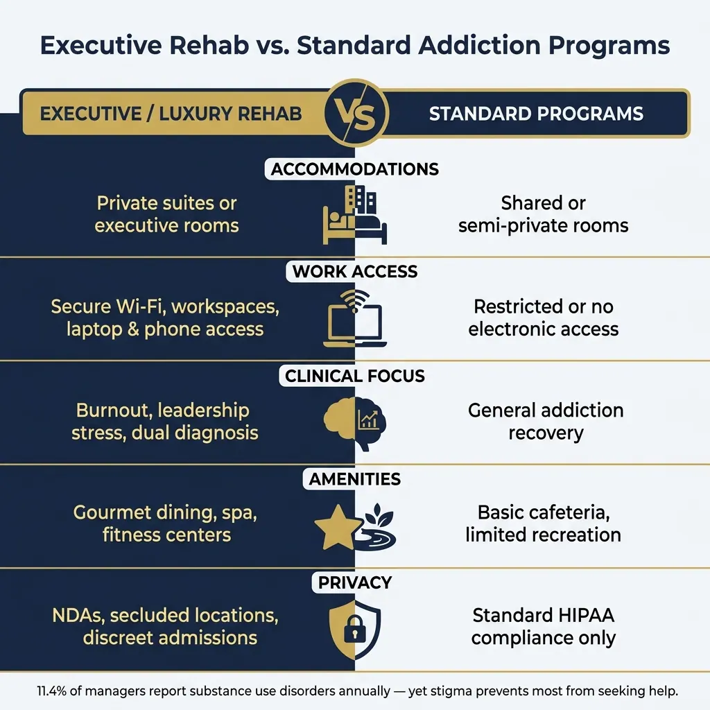 Executive Rehab vs. Standard Programs: Key Differences