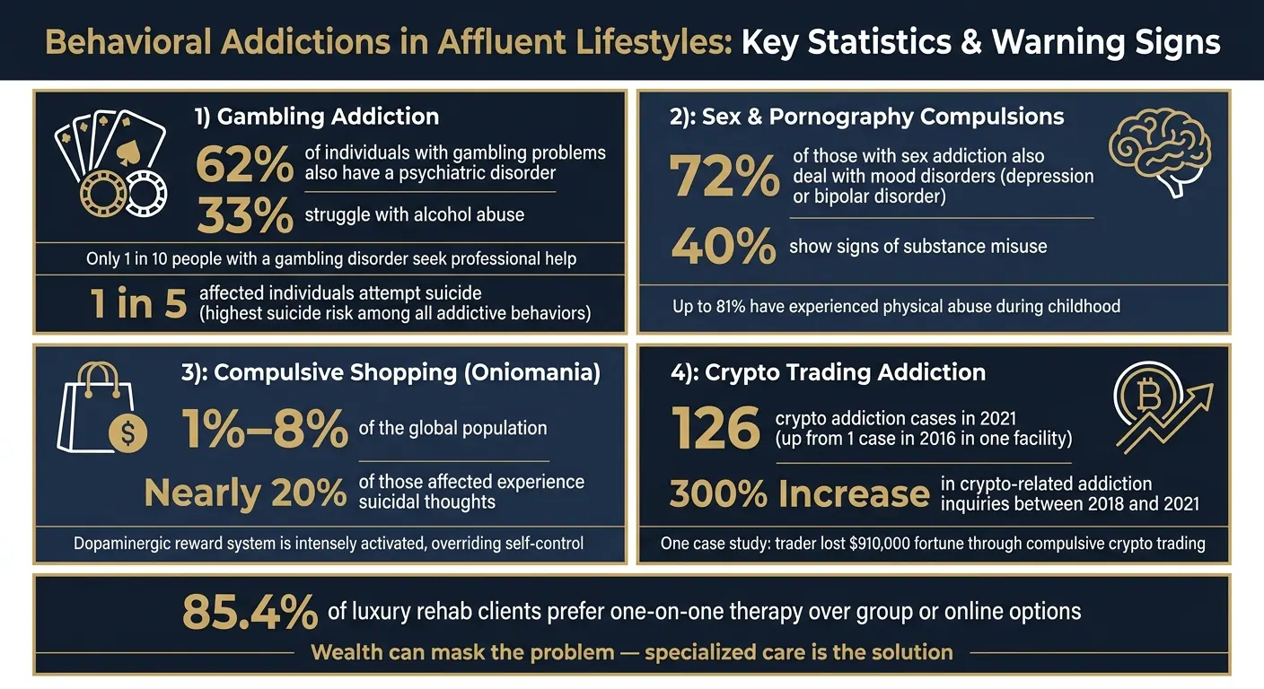Behavioral Addictions in Affluent Lifestyles: Key Statistics & Warning Signs